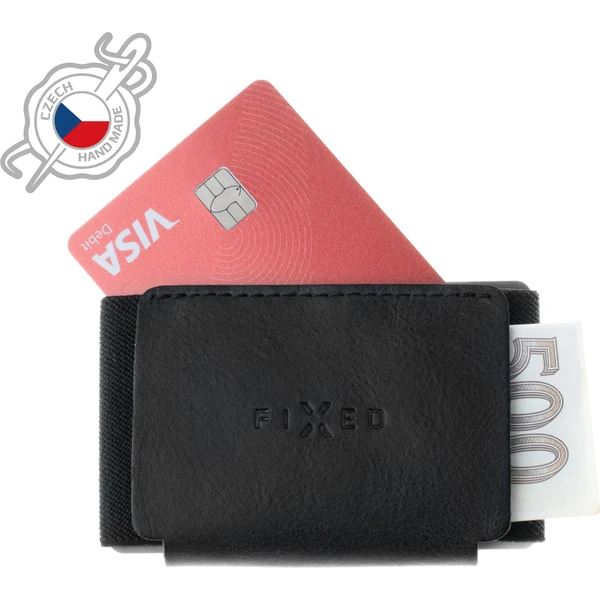 FIXED Tiny Wallet Kožená peňaženka z pravej talianskej kože Torcello čierna - Peňaženky - Obrázok WDN6000601