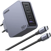 UGREEN Nexode 160W GaN nabíjačka so štyrmi portami sivá - Nabíjačky