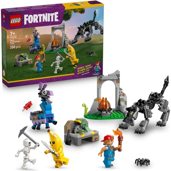 E-shop LEGO Fortnite 77075 Peely a Sparkplug a ich táborisko