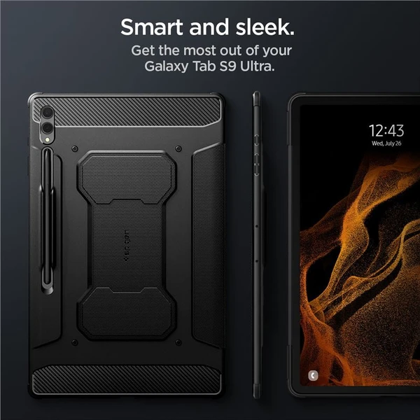 Spigen Rugged Armor Pro kryt Samsung Galaxy Tab S10 Ultra/S9 Ultra/S8 Ultra čierny - Puzdra - Obrázok WEN5000701