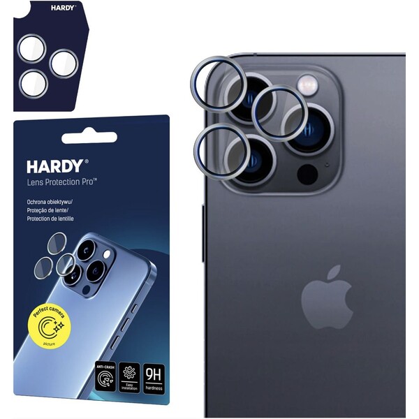 3mk Hardy Lens Protection Pre sklá na fotoaparát Apple iPhone 16 Pro /16 Pro Max titánovo strieborná