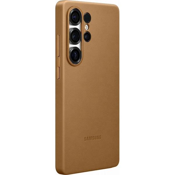Samsung Kindsuit Case kryt z vegánskej kože Galaxy S25 Ultra zlatý - Puzdra - Obrázok WFCC000J01