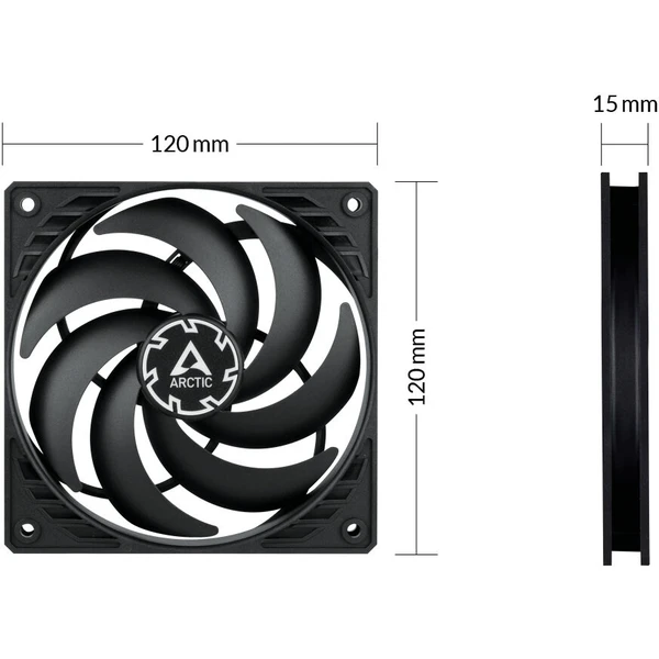 Arctic P12 SLIM PWM pst - Ventilátory pre PC - Obrázok WFQR600301