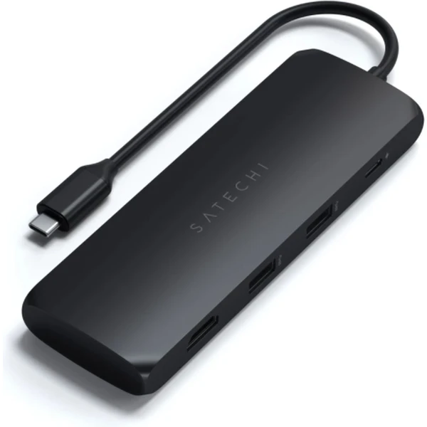 Satechi Aluminium USB-C Hybrid Multiport adaptér čierny - USB huby - Hlavný obrázok