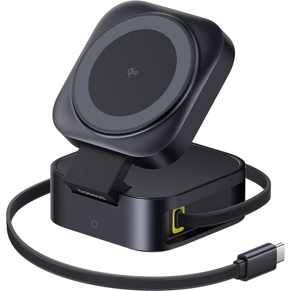 Magnetický bezdrôtový nabíjací stojan PicoGo Series 2v1 Qi2 67W čierny - Nabíjačky - Obrázok WGGE000L01