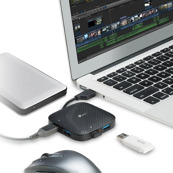 TP-Link UH400 HUB 4v1, čierny - USB huby - Obrázok WGGFF00101