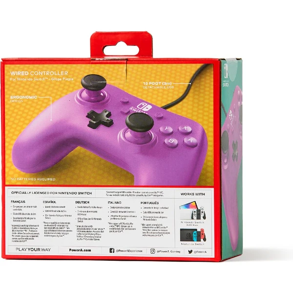 PowerA Wired Controller pre Nintendo Switch – Grape Purple - Herné ovládače - Obrázok WGMM100501