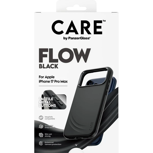 PanzerGlass® CARE Flow kryt s MagSafe Apple iPhone 17 Pro Max čierny - Puzdra - Obrázok WHDH000K01
