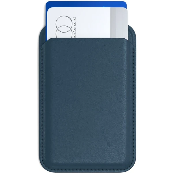 Satechi MagSafe stojanček/peňaženka z vegánskej kože pre iPhone 12/13/14/15 - všetky modely modrá - Stojany - Obrázok WI00000J01