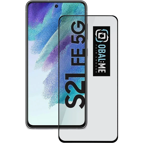 Obal:Me 5D tvrdené sklo Samsung Galaxy S21 FE 5G čierne - Ochranné fólie a sklo - Hlavný obrázok