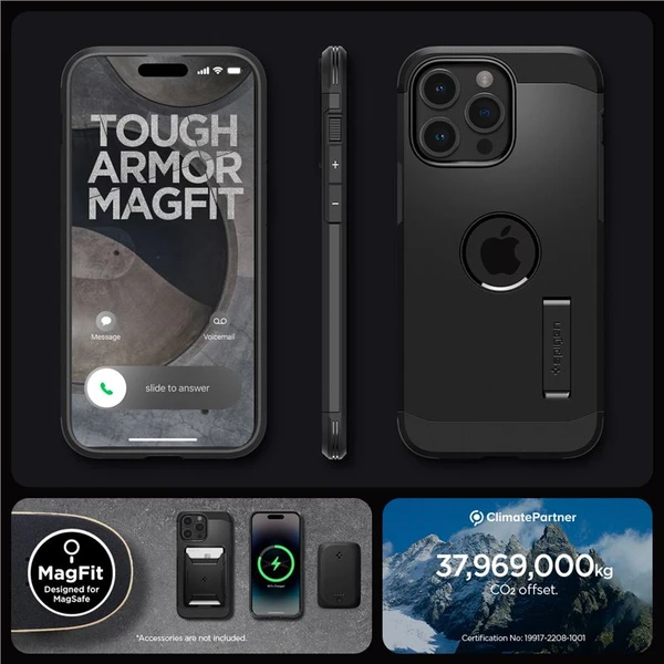 Spigen Tough Armor MagFit kryt iPhone 15 Pro Max čierny - Puzdra - Obrázok WJ09000601