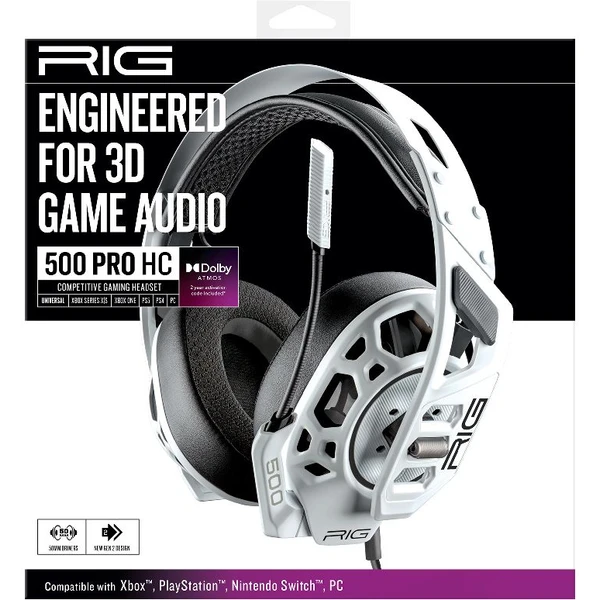 Nacon RIG 500 PRE HC GEN2 herný headset pre PS4/PS5/XSX|S/XONE/SWITCH/PC biely - Slúchadlá - Obrázok WJ37700301