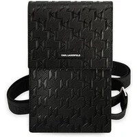 Karl Lagerfeld Monogram Peňaženka Taška puzdro čierne - Popruhy a crossbody
