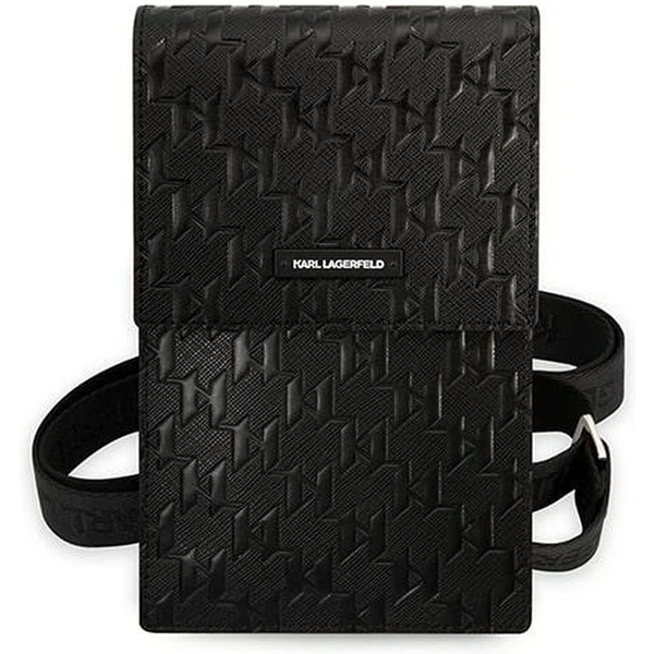 Karl Lagerfeld Monogram Peňaženka Taška puzdro čierne - Popruhy a crossbody - Hlavný obrázok