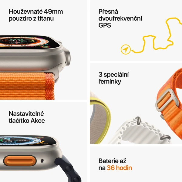 Apple Watch Ultra 49mm titánová (Ďalšia) - Inteligentné hodinky - Obrázok WJLG300401