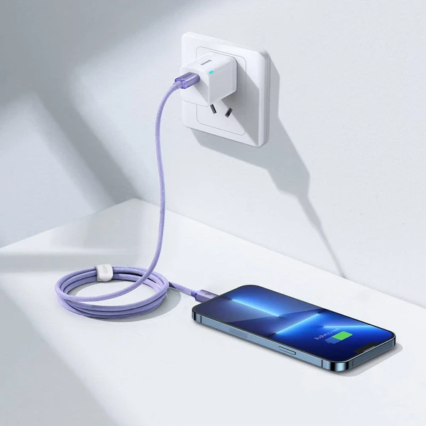 Baseus CAJY000205 Crystal Shine Series Dátový Kábel USB-C - Lightning 20W 1,2m Purple - Káble - Obrázok WJRL100501