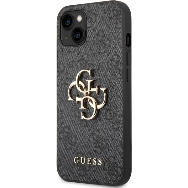 Guess PU 4G Metal Logo kryt iPhone 14 Plus sivý - Puzdra - Hlavný obrázok