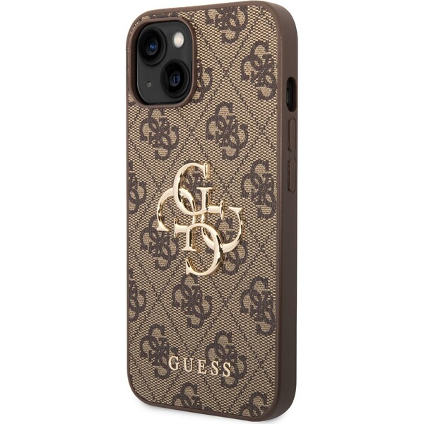 E-shop Guess PU 4G Metal Logo kryt iPhone 14 hnedý