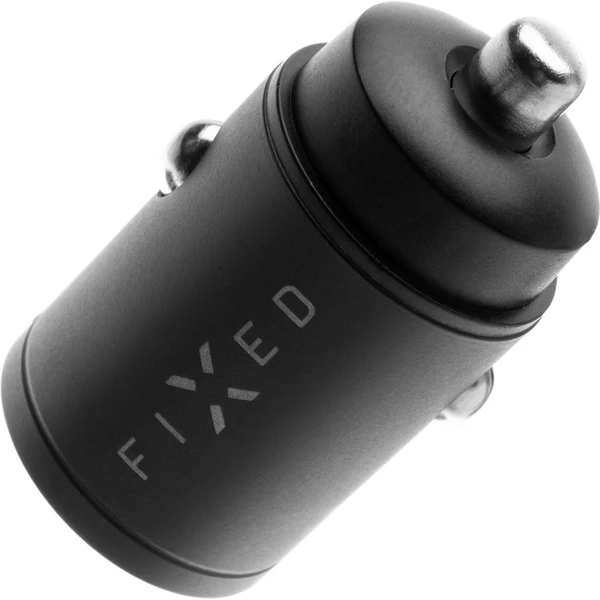 FIXED Mini autonabíjačka s USB-C/USB-A, PD a QC 3.0, 30W, čierna - Nabíjačky - Obrázok WLVW600301