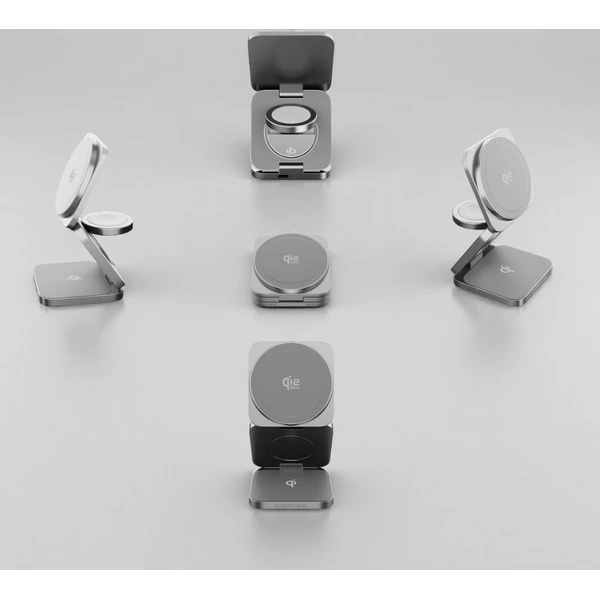 Cubenest SQ312 Ultra Qi2.2 (MagSafe) 3v1 nabíjačka (35W) sivá - Nabíjačky - Obrázok WO5I000K01