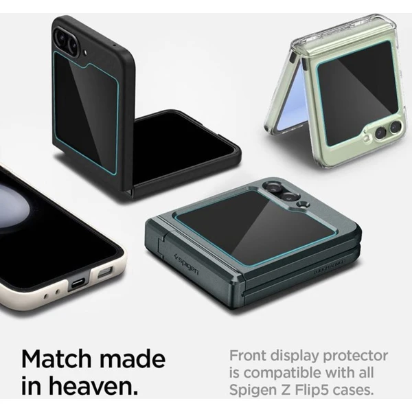 Spigen Glass tR EZ Fit Cover 2 Pack tvrdené sklo Samsung Galaxy Z Flip5 - Ochranné fólie a sklo - Obrázok WPJ6G00101