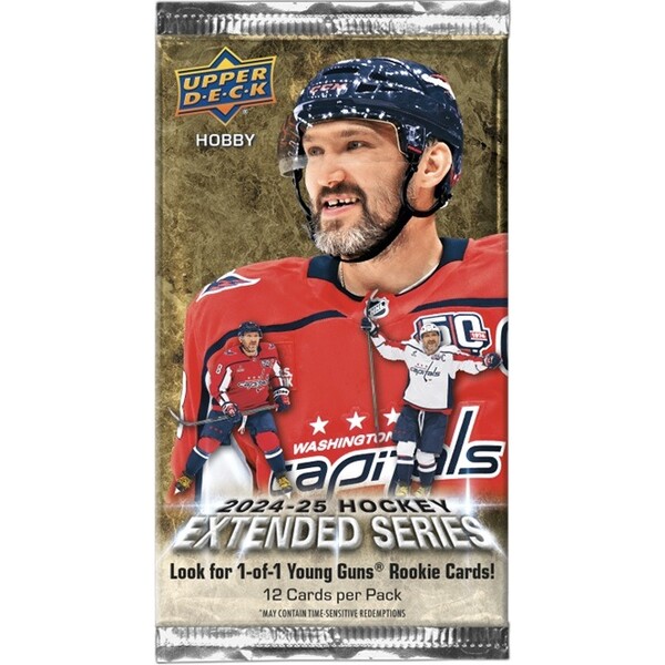 Hokejové karty 2024-25 Upper Deck Extended Series Hockey Hobby Balíček
