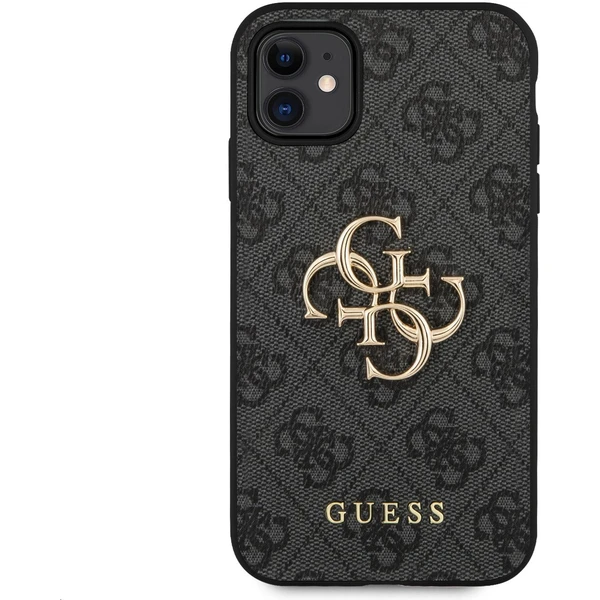 Guess PU 4G Metal Logo kryt iPhone 11 sivý - Puzdra - Hlavný obrázok