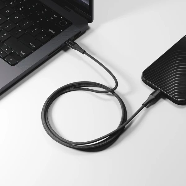 UNUM by Epico Aramid USB-C/USB-C kábel (240W) 1,2m, čierny - Káble a redukcie - Obrázok WQHJ000K01