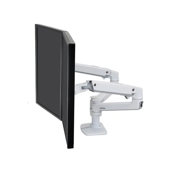 Ergotron LX Stolové ramená pre 2 monitory 37" biele - Držiaky pre obrazovky - Obrázok WQMB100501