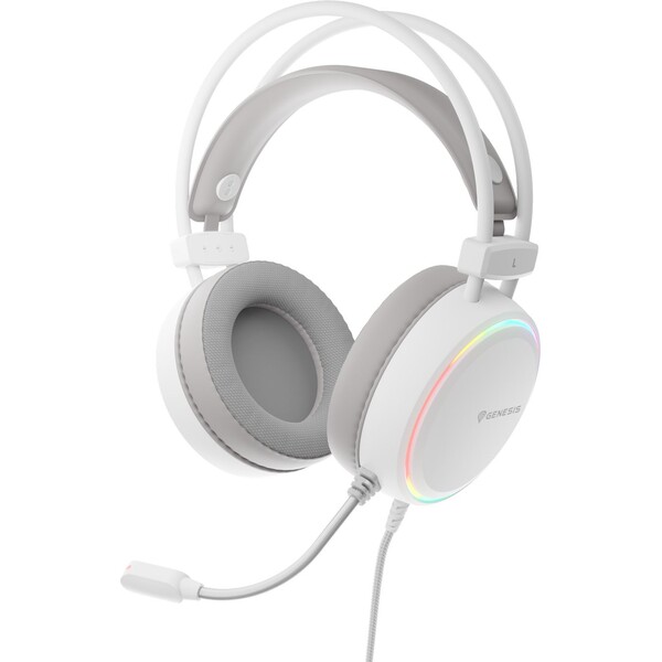 Genesis Neon 613 G2 RGB headset s mikrofónom biela
