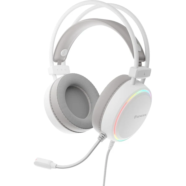 Genesis Neon 613 G2 RGB headset s mikrofónom biela - Slúchadlá - Hlavný obrázok