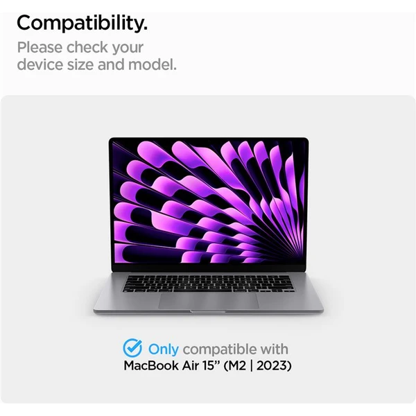 Spigen SafeView Privacy Filter MacBook Air ochranná fólia 15" M2/M3/M4 - Ochranné fólie a sklo - Obrázok WRN5000701