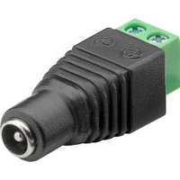 PremiumCord DC 5,5mm/2 pólová svorkovnica redukcia čierna - Káble a redukcie