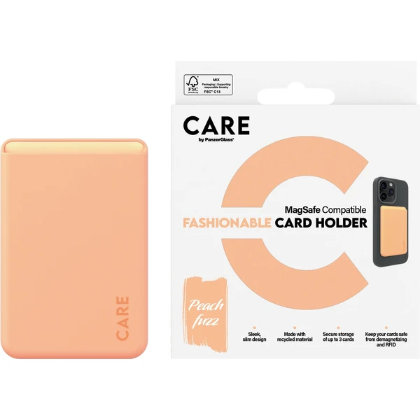 PanzerGlass® CARE Apple MagSafe RFID CardHolder puzdro na platobné karty broskyňové - Peňaženky - Obrázok WSQB000K01
