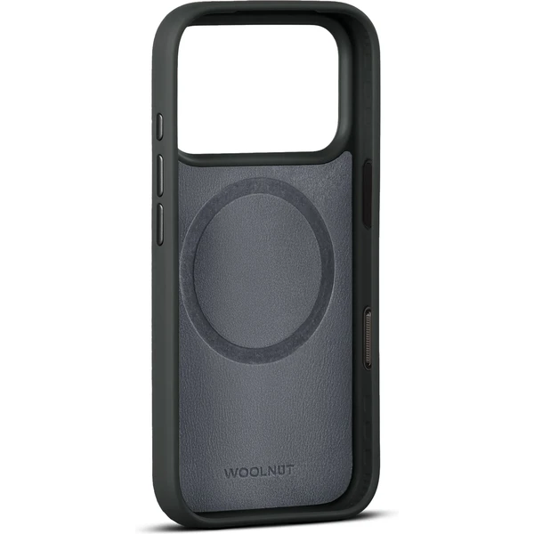 Woolnut MagSafe kožený kryt iPhone 17 Pro čierny - Puzdra - Obrázok WTLH000K01