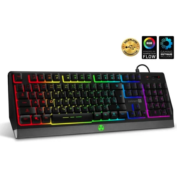 CONNECT IT BATTLE RGB herná klávesnica CZ/SK - Klávesnice - Hlavný obrázok