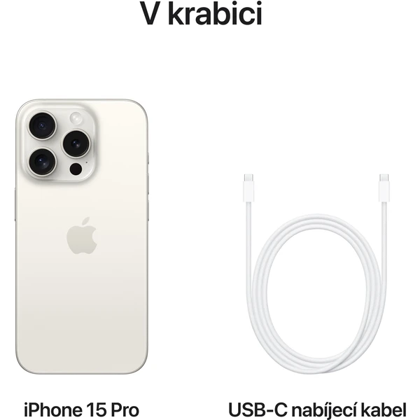 Apple iPhone 15 Pro 512GB biely titán - Mobilné telefóny - Obrázok WU39000601
