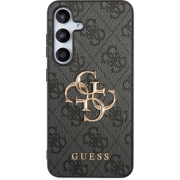 Guess PU 4G Metal Logo Zadný kryt Samsung Galaxy S24 sivý - Puzdra - Obrázok WUH1000O01