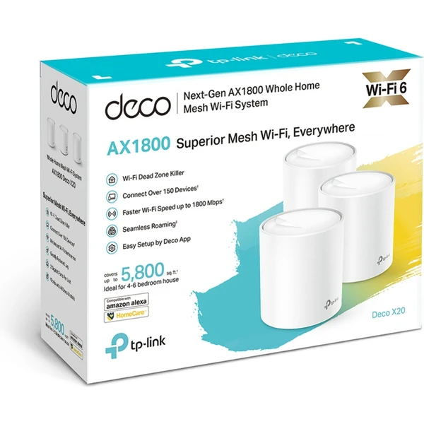 TP-Link Deco X20 mesh systém 3ks biely - Mesh systémy - Obrázok WUYN600301