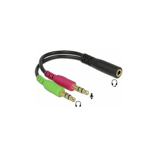 PremiumCord 3,5mm/2x 3,5mm redukcia 0,3m čierna - Káble a redukcie - Hlavný obrázok