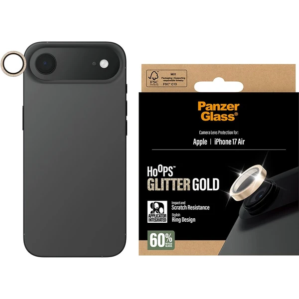 PanzerGlass® Hoops skla Apple iPhone Air trblietavo zlaté - Ochranné fólie a sklo - Obrázok WVEH000K01