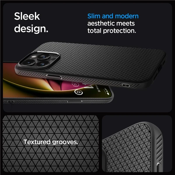Spigen Liquid Air kryt iPhone 15 Pro Max matne čierny - Puzdra - Obrázok WWT8000601