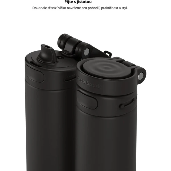 HidrateSpark PRO 2 múdra fľaša so slamkou, 621 ml čierna - Inteligentné fľaše - Obrázok WX2H000K01