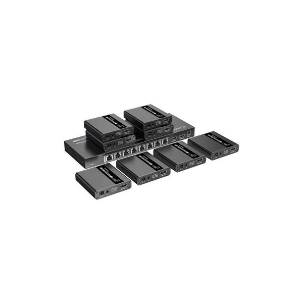 PremiumCord HDMI 1-8 splitter+extender po CAT6/6a/7, UHD 4K@30Hz až na 70m - Ostatné - Hlavný obrázok