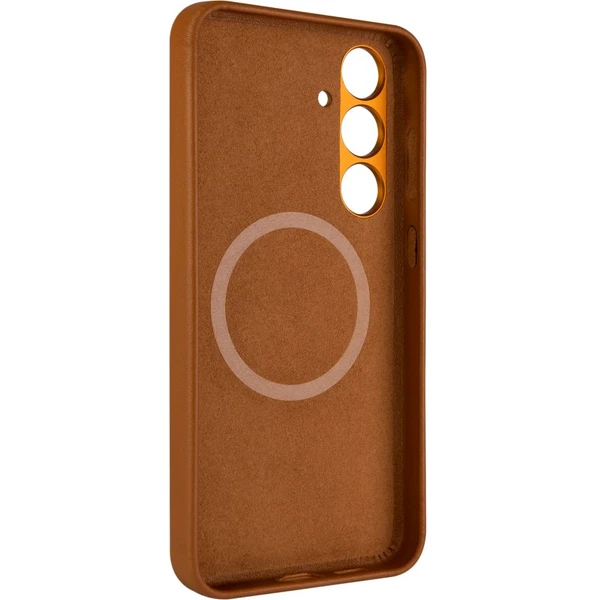 FIXED MagLeather kožený kryt s MagSafe Samsung Galaxy S24+ hnedý - Puzdra - Obrázok X071000K01