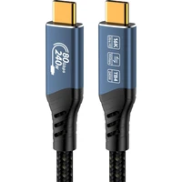 PremiumCord USB4 2.0 80Gbps 16K@60Hz 240W Thunderbolt 4 kábel 1m - Káble a redukcie