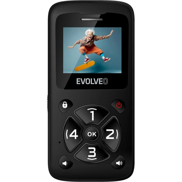 EVOLVEO EasyPhone ID mobilný telefón pre seniorov čierny - Mobilné telefóny - Obrázok X13F000P01