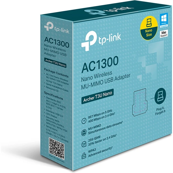TP-Link Archer T3U Nano - Sieťové karty - Obrázok X1QS100501