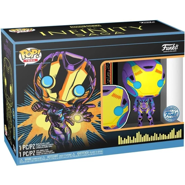 Funko POP! & Tee: Marvel Blacklight - Rescue M - Darčekové sady - Obrázok X26D000P01