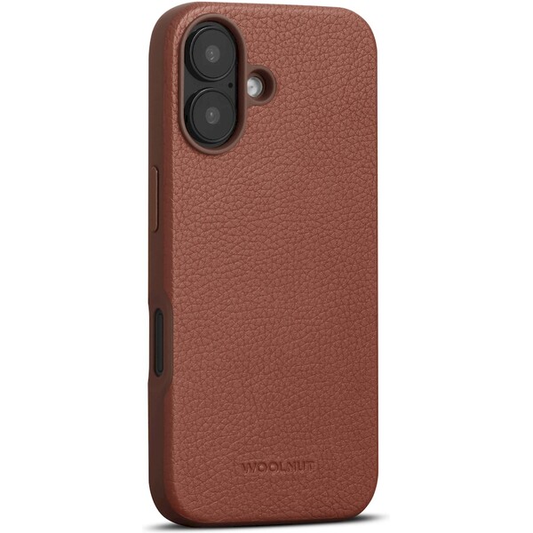 E-shop Woolnut MagSafe kožený kryt iPhone 16 Plus hnedý